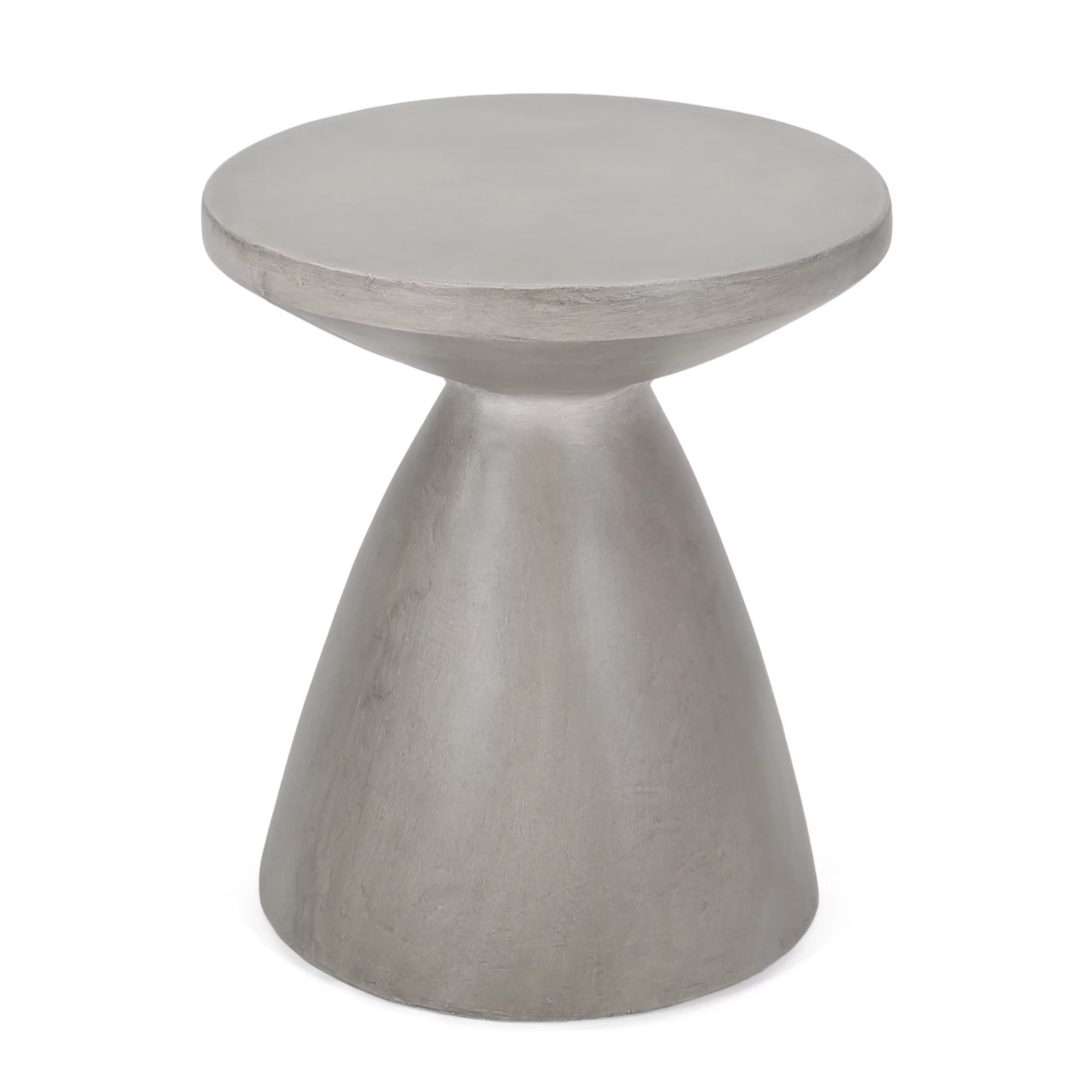 Laconia Lightweight Concrete Outdoor Side Table, Concrete Finish