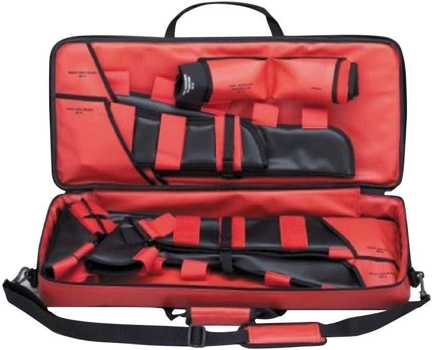 Fracture Splint Kit, RED. Effectively Immobilize and STABILIZE. Arm Splint; Leg Splint; Arm/Shoulder Immobilizer. Nylon Carry BA