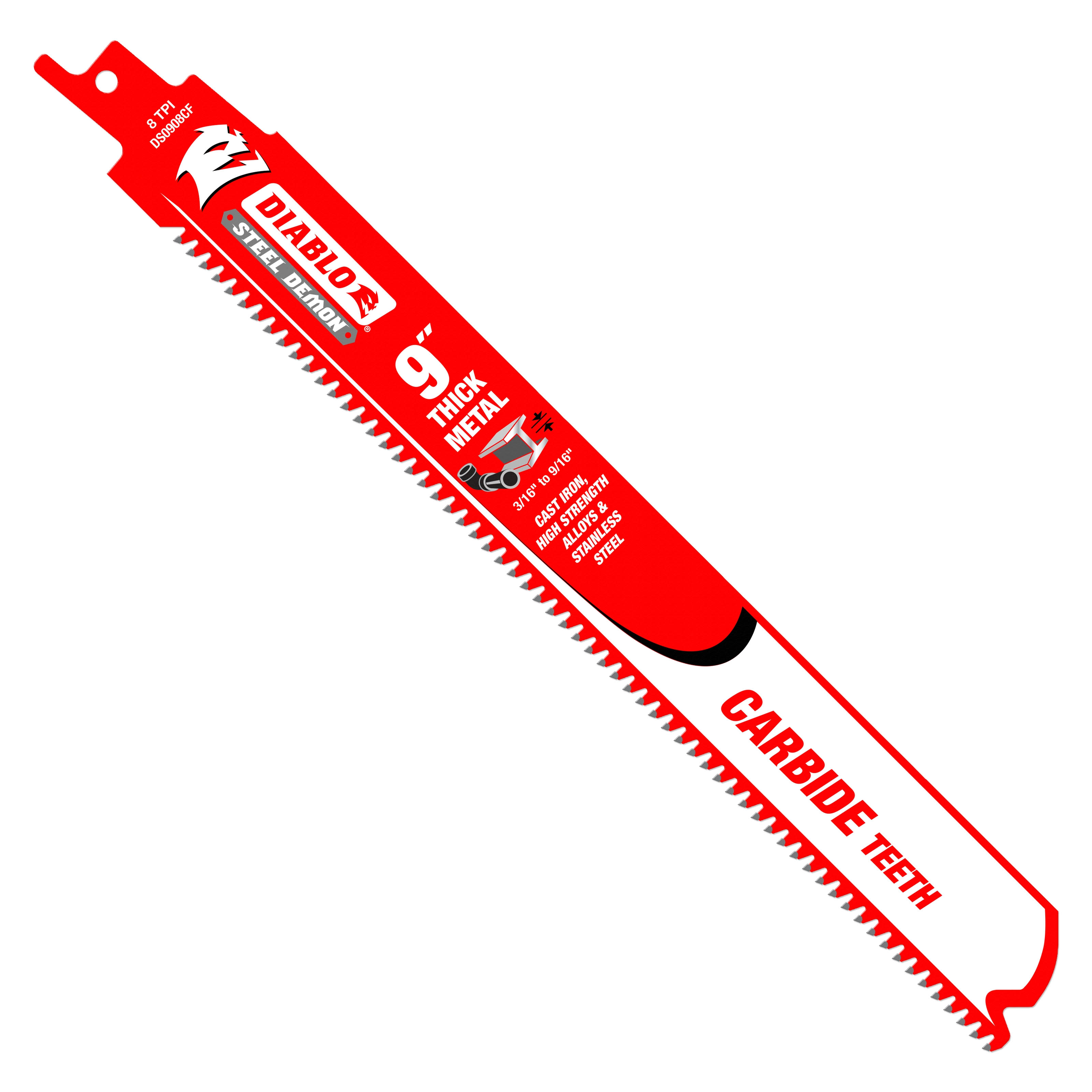 Diablo DS0908CF 9 Carbide Tipped Reciprocating Saw Blade