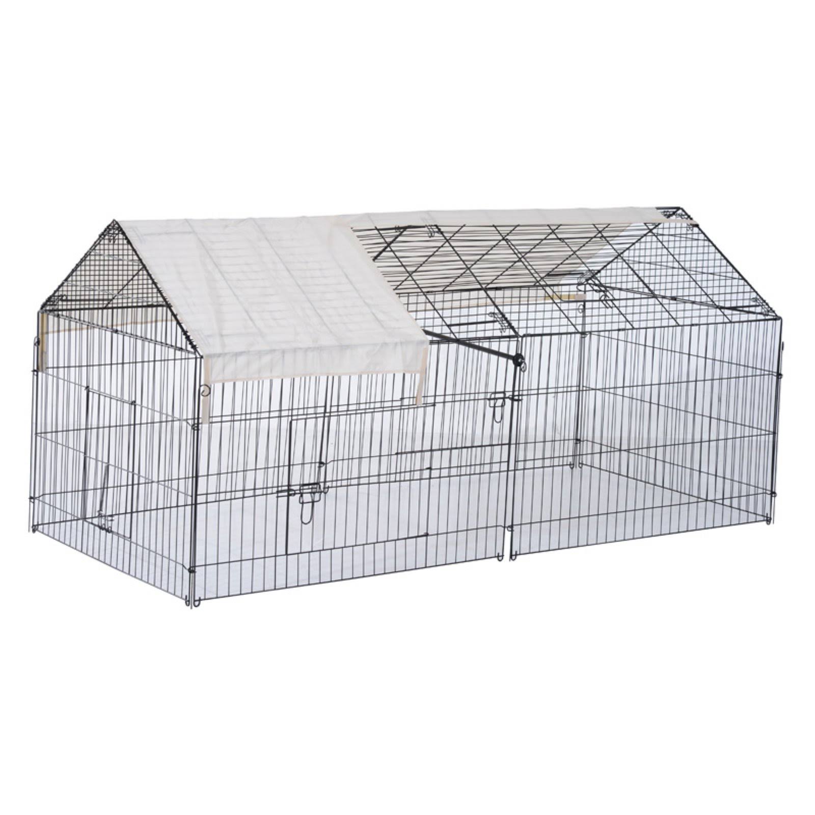 Pawhut Outdoor 87 Large Dog Kennel Crate Pet Enclosure Playpen Run Cage House w/Cover