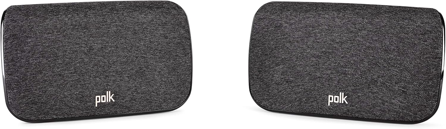 Polk SR2 Wireless Surround Sound Speakers for Select Polk React and Polk Magnifi Sound Bars - Immersive Surround Sound, Easy Set Up
