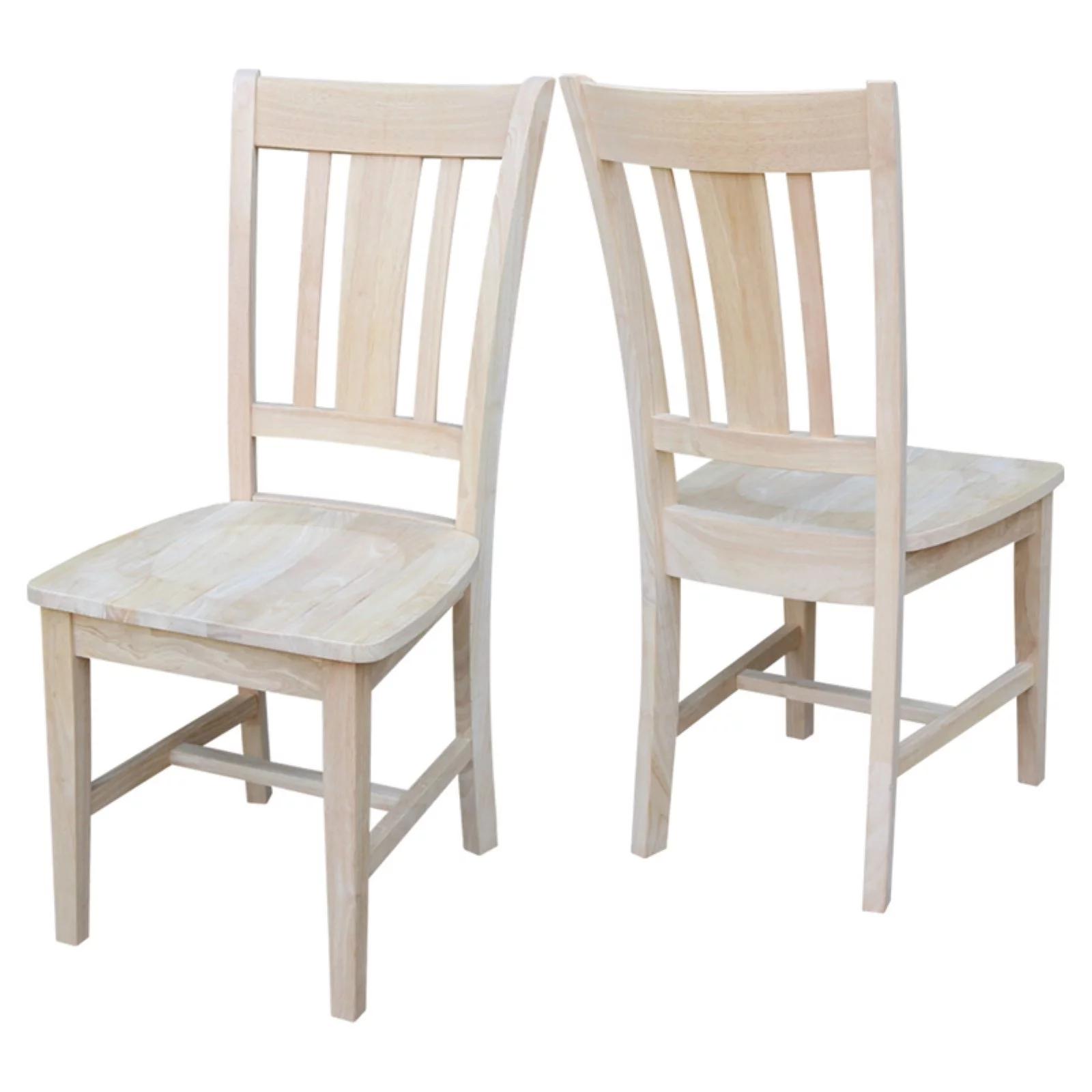 International Concepts Unfinished Slat Back Dining Chair (Set of 2)