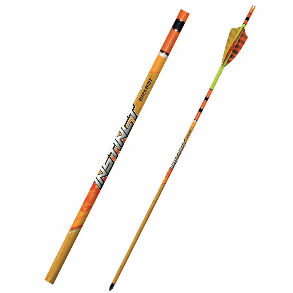 Black Eagle Instinct Traditional Arrows Yellow/Orange (6 Pack) - 350 - Avayadevconnect