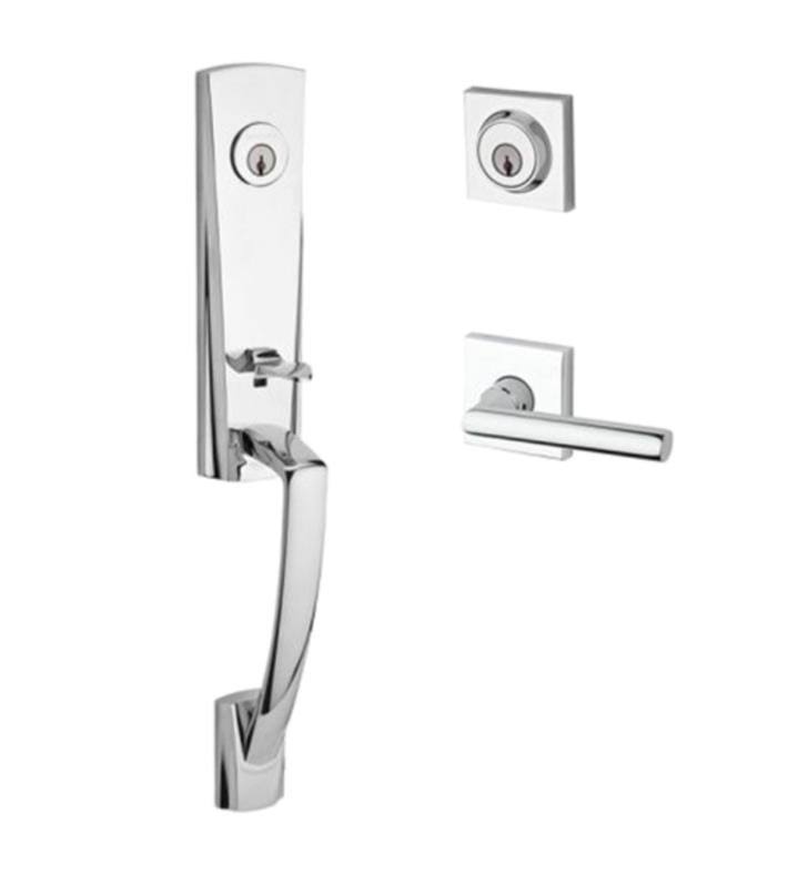Reserve Miami - Handleset with Right Handed Tube Lever and Contemporary Square Rose in Satin Nickel - DC.MIAXTUB.R.CSR.150 - Bal