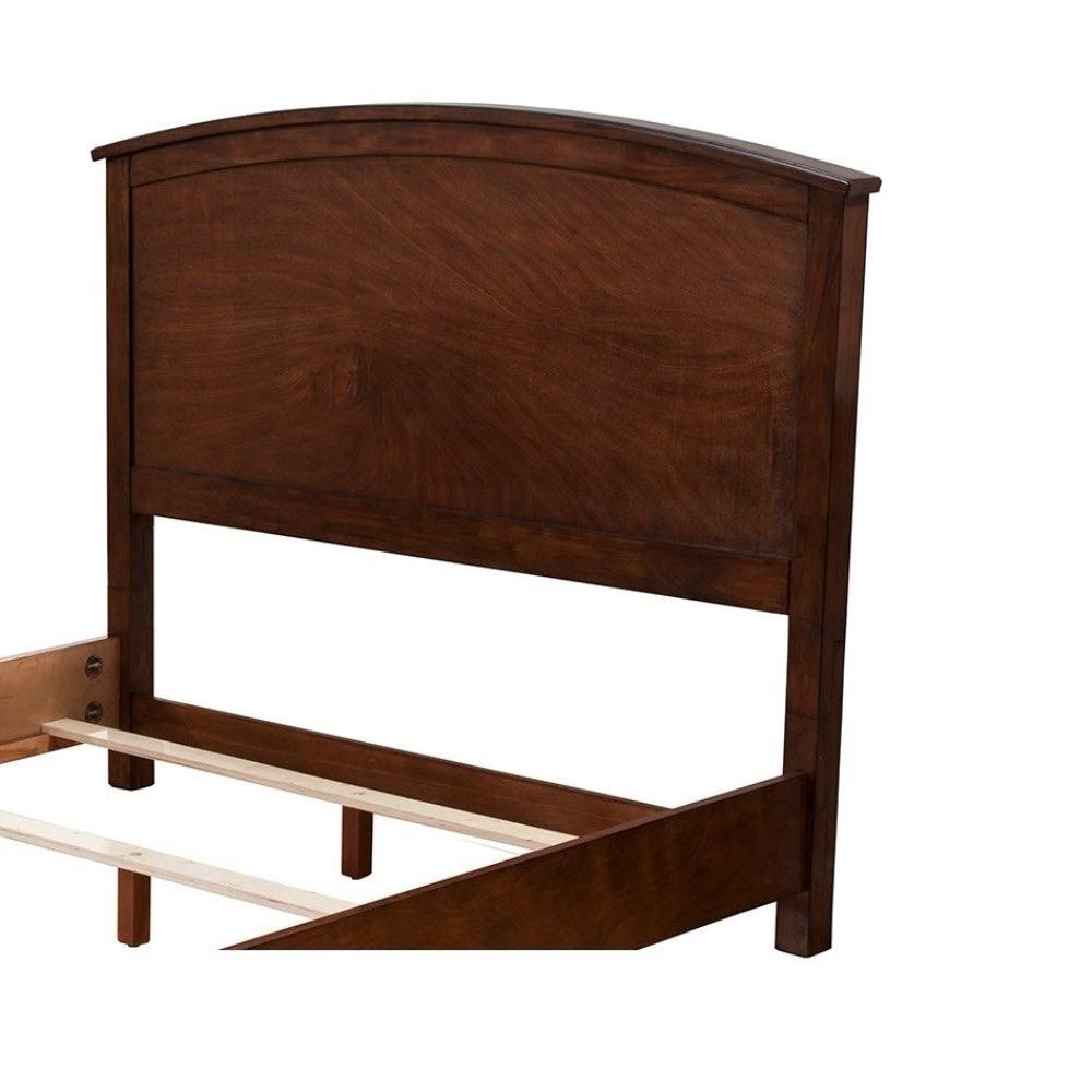 Benzara BM172843 Mahogany Wood California King Headboard Only, Brown