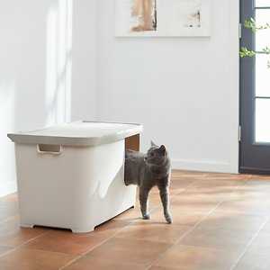 Frisco Multi-Function Covered Cat Litter Box, 29-in, With Tray - Pet Supplies online store
