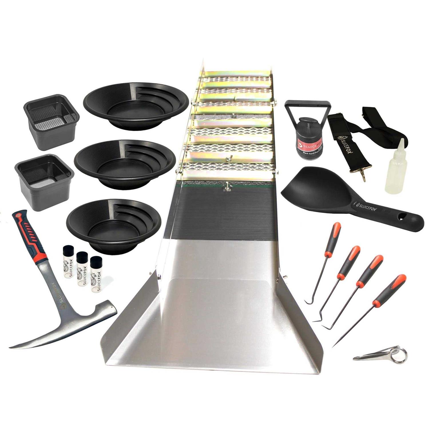 Sluice Fox Complete Gold Mining Kit Folding 50 inch Gold Sluice Box - Sports Supplies Online Store