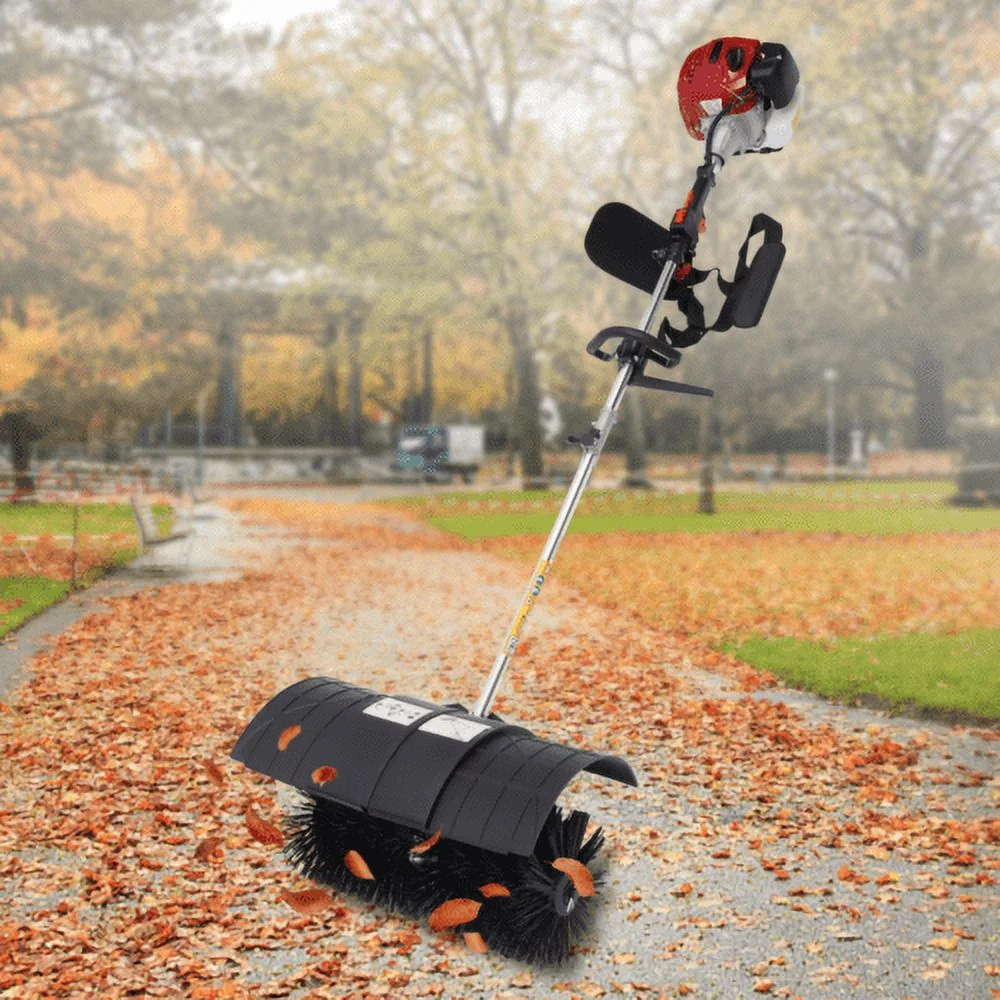 Handheld Walk Behind Sweeper 52CC 2Stroke Gas Power Broom Cleaning Driveway Tool - Curated Treasures Market