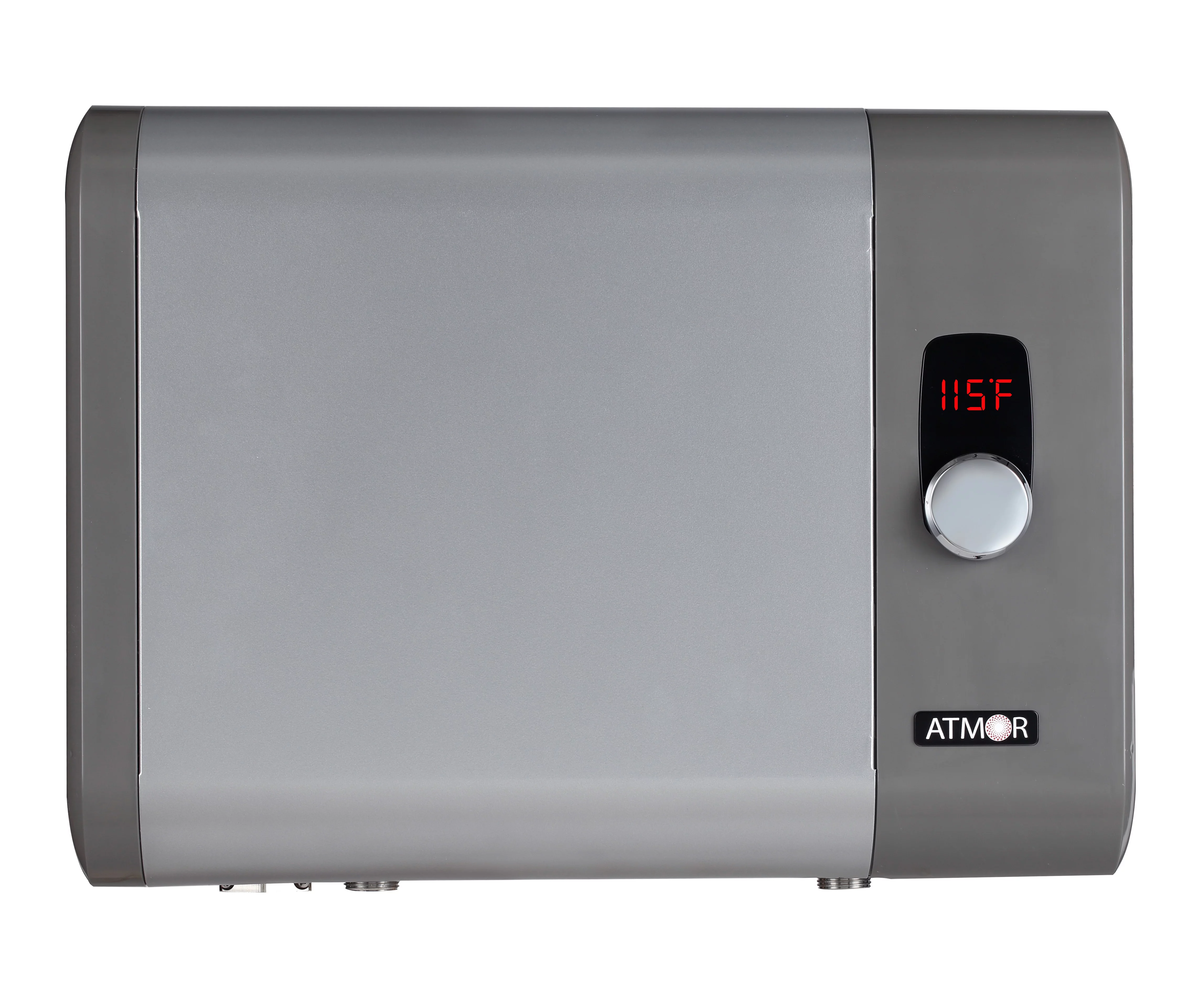 Atmor 29kW 5.4 GPM Electric Tankless Water Heater, ideal for 3 bedroom home, up to 6 simultaneous applications