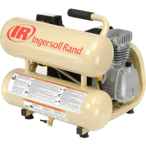 Ingersoll Rand P1IU-A9, Portable Electric Air Compressor, 1 HP, 4 Gallon, Twin Stack, 3.2 CFM