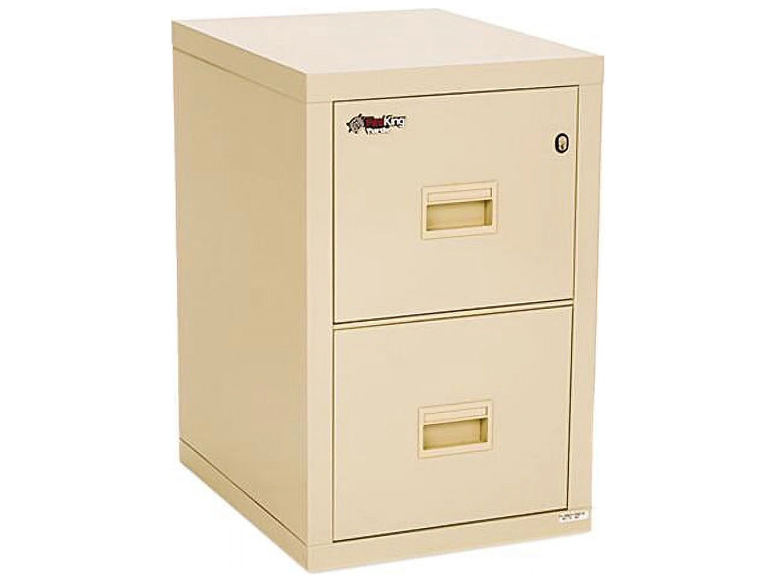 FireKing Insulated Turtle File Cabinet 17.7" x 22.1" x 27.8" - 2 x Drawer(s) for File - Letter, Legal - Fire Resistant - Parchment - Powder Coated