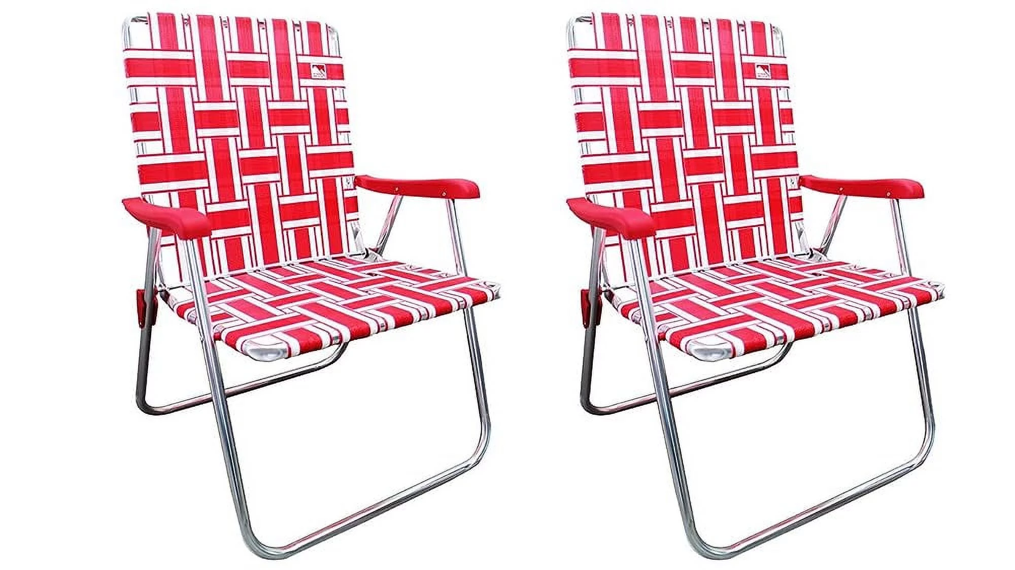 (2-Pack Classic Reinforced Aluminum Webbed Folding Lawn/Camp Chair - Curated Treasures Market