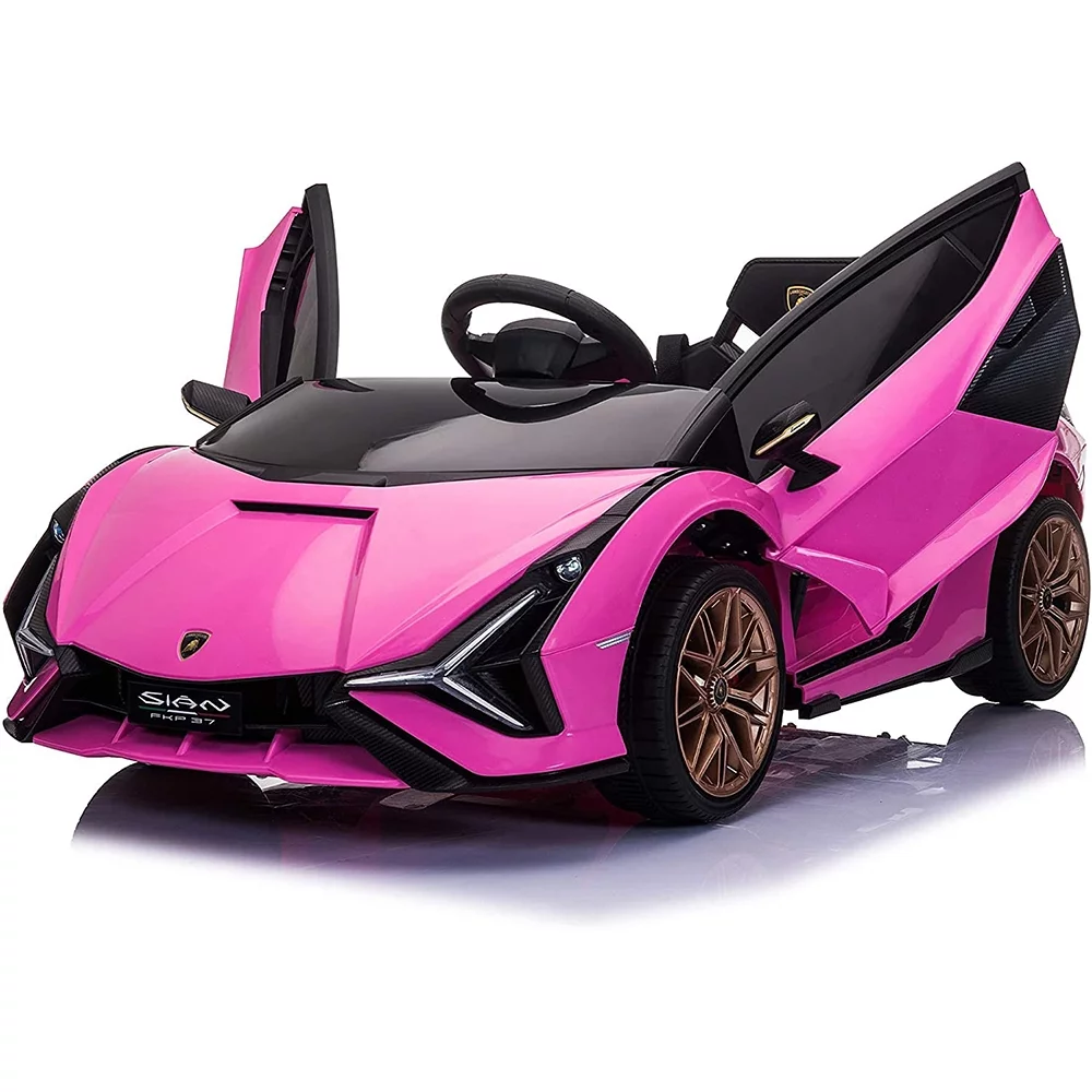 iRerts Ride on Sports Cars with Remote Control, Lamborghini SIAN 12V Electric Car for Kids, Battery Powered Ride on Toys Kids Car with LED Headlights