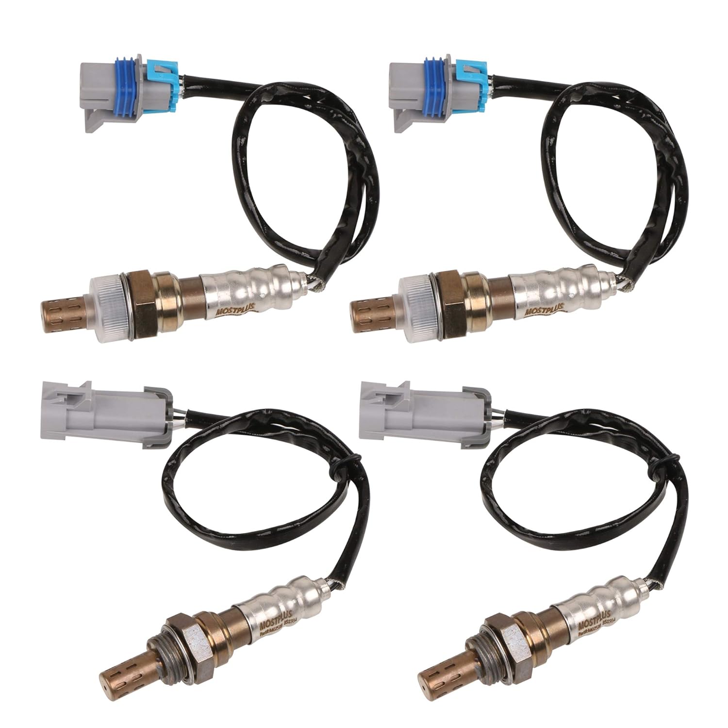 MOSTPLUS 213-4229 12609457 4pcs Upstream + Downstream Sensors Oxygen Sensor O2 Compatible with Escalade Chevrolet Avalanche Silverado Tahoe GMC Yukon