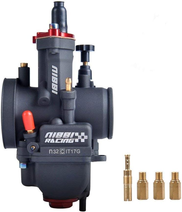 NIBBI Racing Performance Carburetor 32MM Motorcycle Carburetor PWK32mm 250CC Power Jet Carburetor PWK32mm With Carburetor Jets Fit GY6 YAMAHA