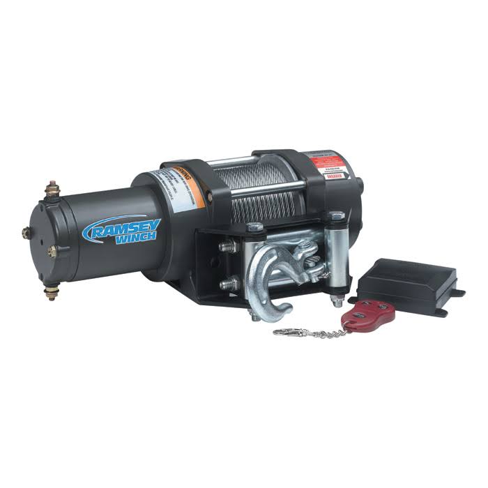 Ramsey Winch 144411 ATV 12V DC Winch with Wireless Remote - 2500 lbs Capacity, Model NO. ATV2500