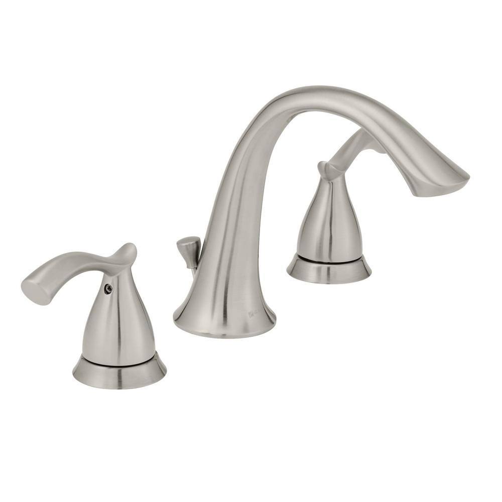 Glacier Bay Edgewood 8 in. Widespread 2-Handle High-Arc Bathroom Faucet in Brushed Nickel - Avayadevconnect