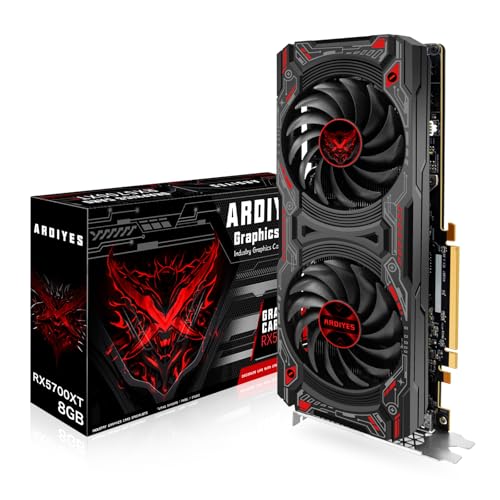 RX 5700 XT 8GB Graphics Card, GDDR6 256-Bit DirectX 12,3*DP and 1*HDMI Port PCIe4.0 2K Graphics Card for Gaming PC