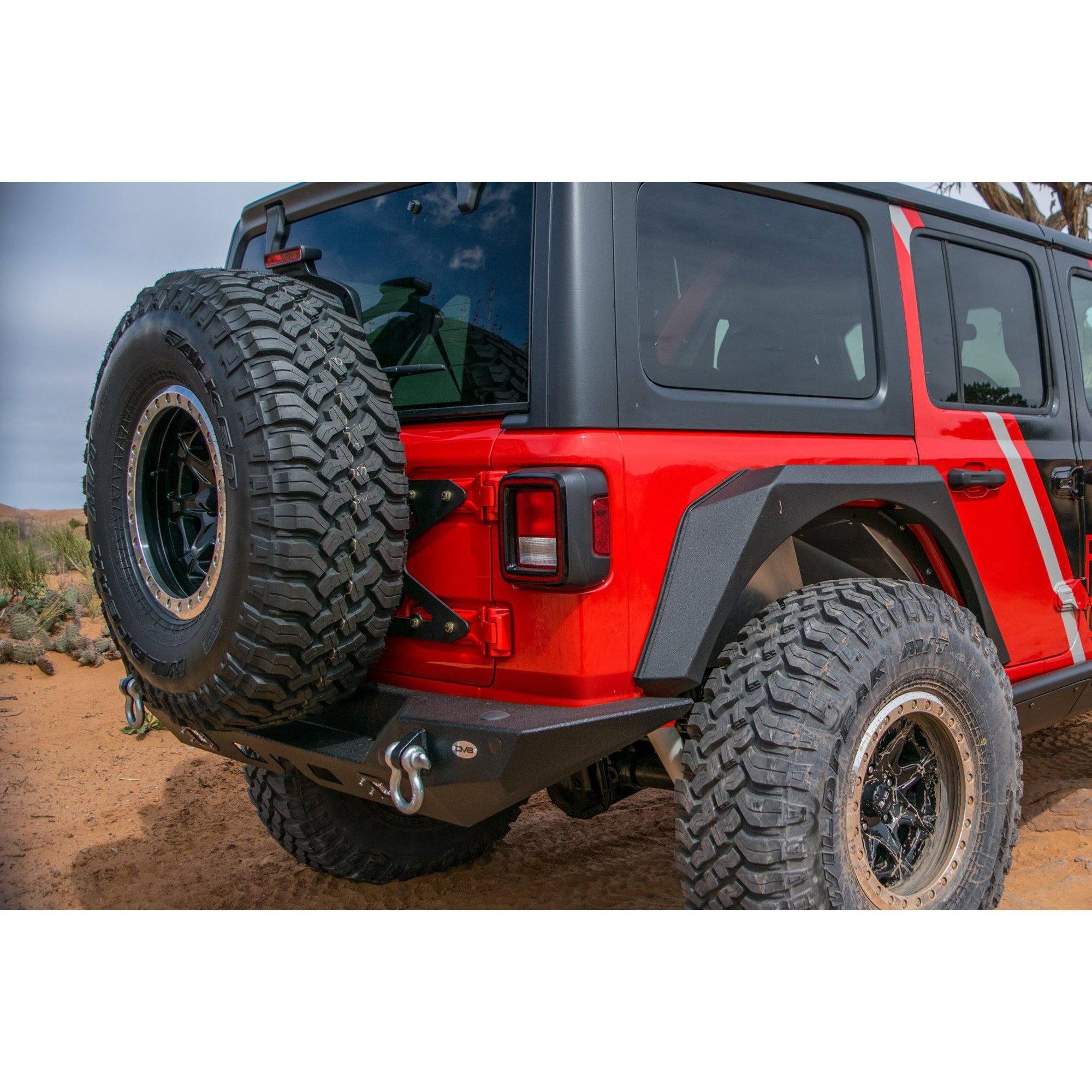 DV8 Offroad TCJL-01 Jeep Wrangler JL Tailgate Mounted Tire Carrier