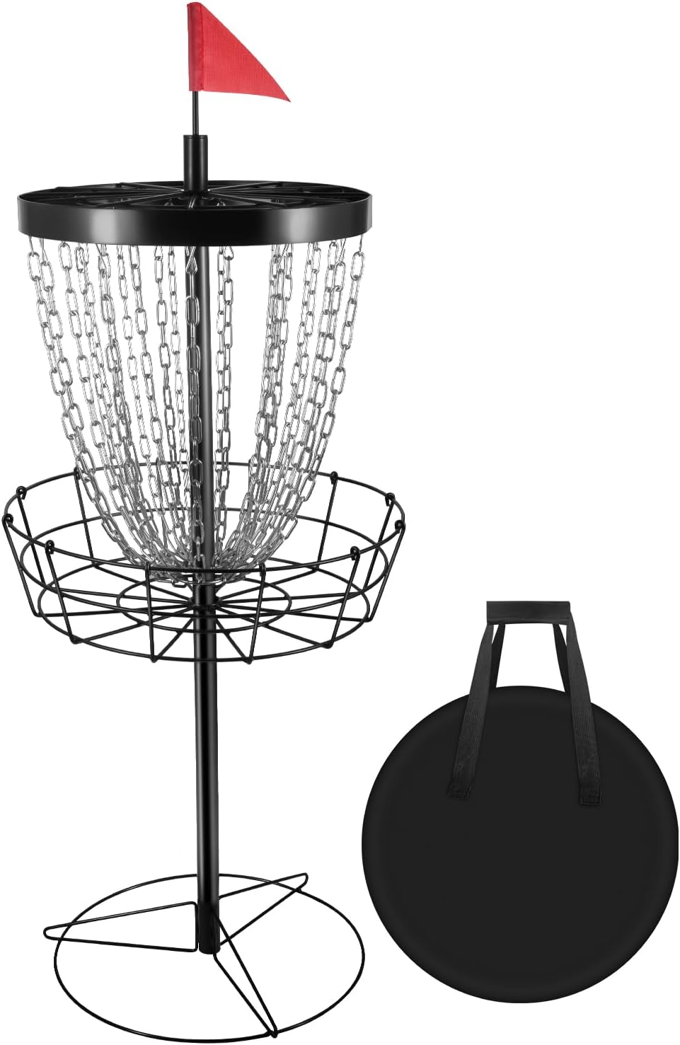 Portable Disc Golf Targets with 24 Chains - PDGA Approved Frisbee Golf Enthusiast's Must-Have Disc Golf Basket, Frisbee Golf Baskets