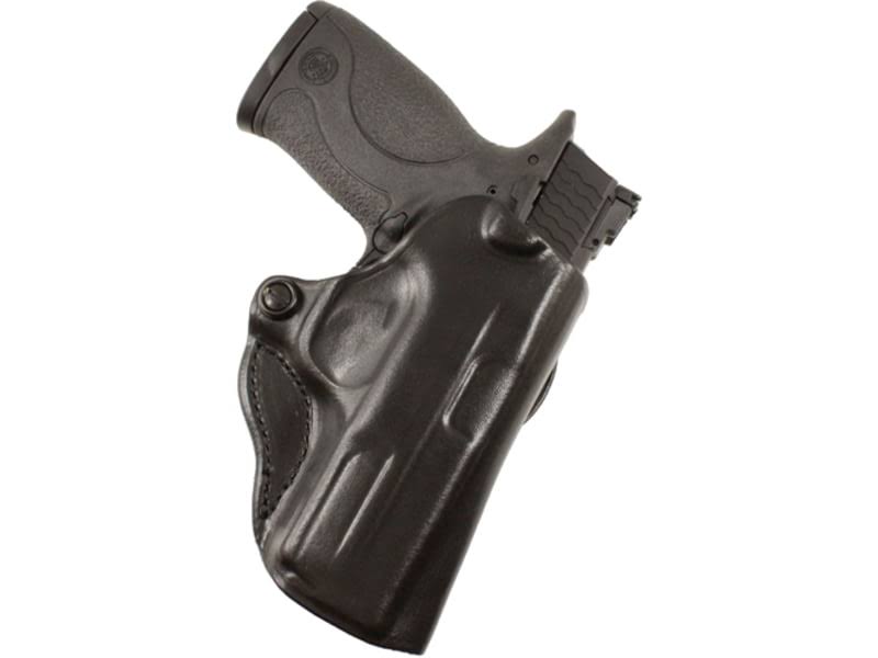 Desantis Mini Scabbard Holster - RH OWB Leather Hellcat RDP Blk