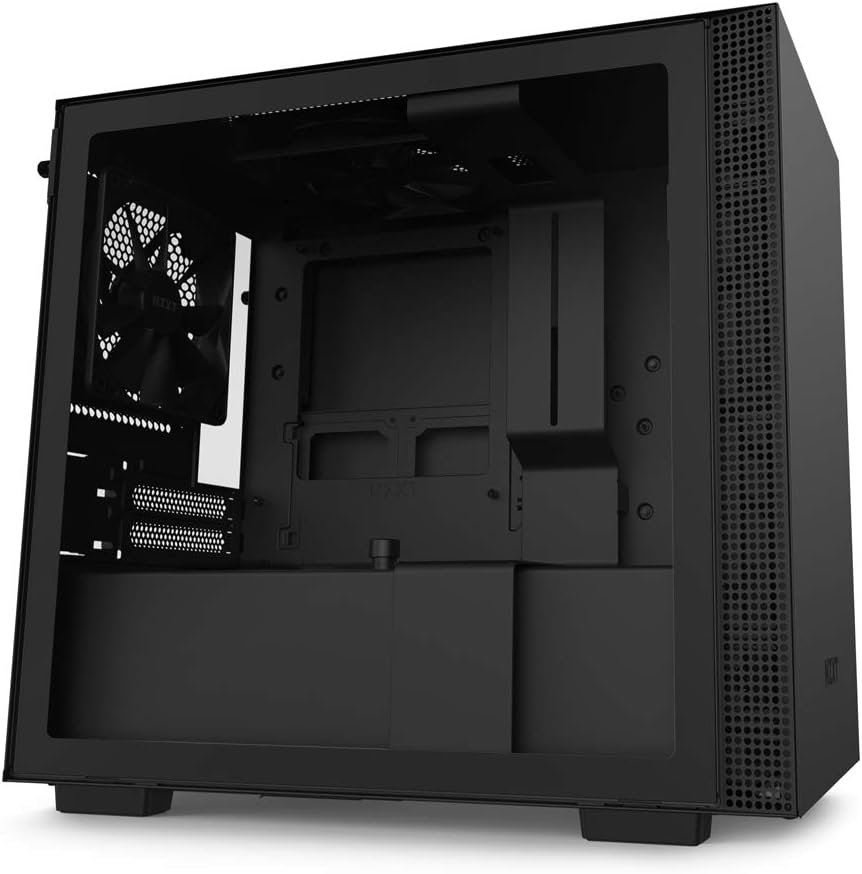 NZXT H210 - CA-H210B-B1 - Mini-ITX PC Gaming Case - Front I/O USB Type-C Port - Tempered Glass Side Panel - Cable Management System