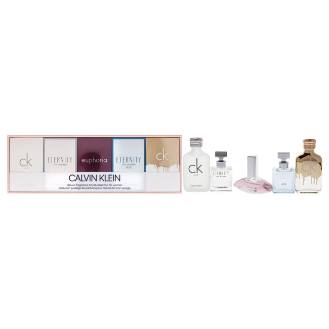 Calvin Klein Calvin Klein Deluxe Fragrance Travel Collection by Calvin Klein for Women - 5 Pc Mini Gift Set 0.33oz CK One EDT Splash