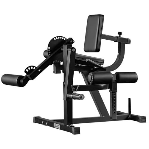 GMWD Leg Extension and Curl Machine, Lower Body Special Leg Machine, Adjustable Leg Exercise Bench with Plate Loaded, Leg Rotary Extension for Thigh