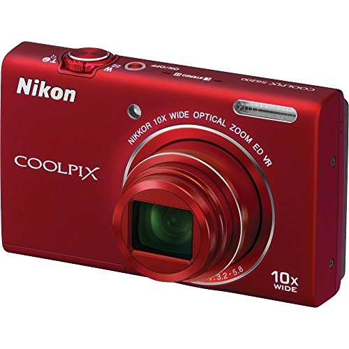Nikon COOLPIX S6200 16 MP Digital Camera with 10x Optical Zoom NIKKOR ED Glass Lens and HD 720p Video (Black)