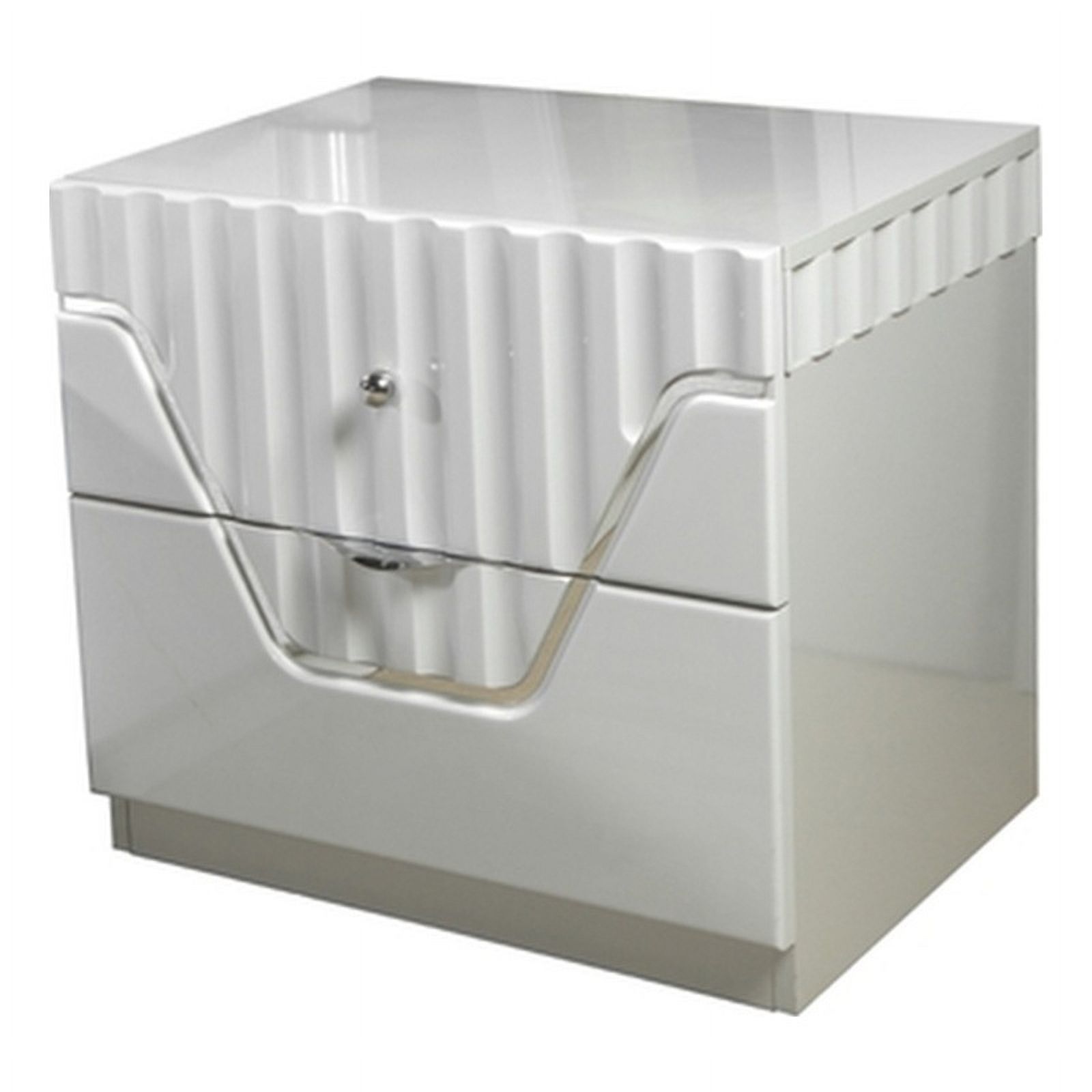 DaVinci Modern Style 2-Drawer Night stand Made with Wood in Gray