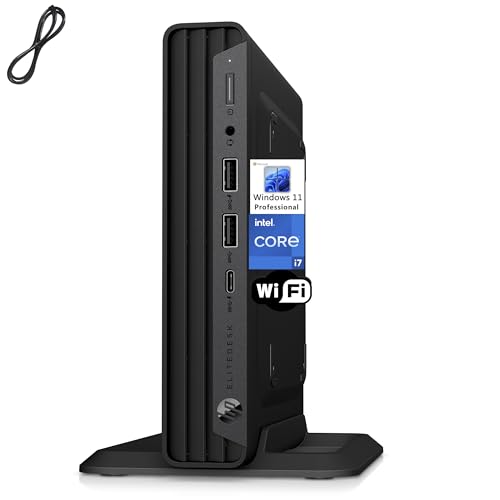 HP EliteDesk 800 G6 Business Mini PC Desktop Computer, Intel Octa-Core i7-10700 up to 4.8GHz, 32GB DDR4 RAM, 1TB PCIe SSD, 802.11AC WiFi, Bluetooth