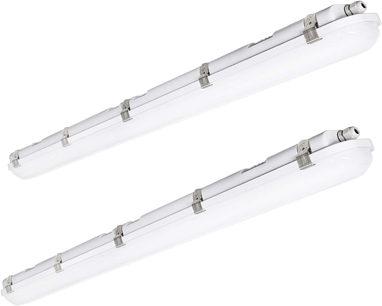 4FT LED Vapor Tight Light Fixture, 60W-50W-40W Power Selectable 5000K, IP65 Waterproof Industrial Surface Mount LED Shop Lights for Carport, Garage