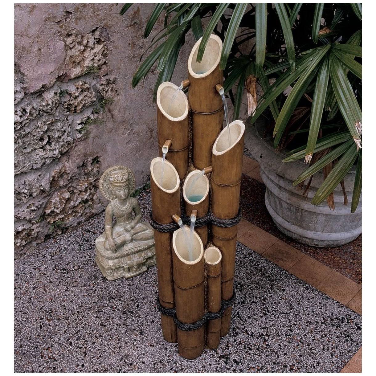 Design Toscano KY1712 Cascading Bamboo Sculptural Fountain