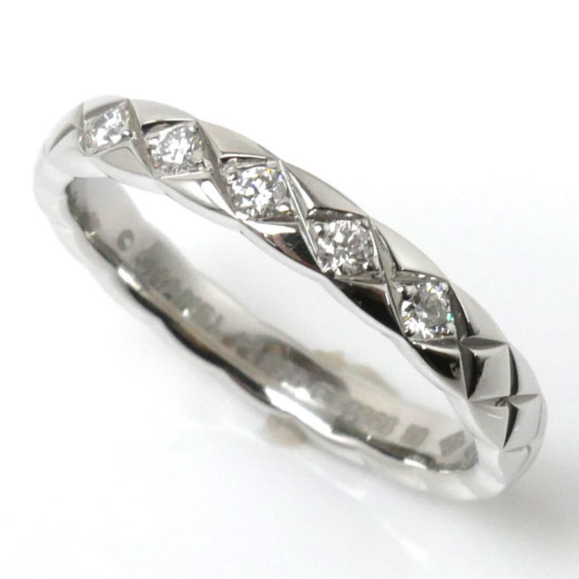 Pre-Owned CHANEL Pt950 Platinum Coco Crush 5P Diamond Ring J11355 50 4.1g Ladies (Good)