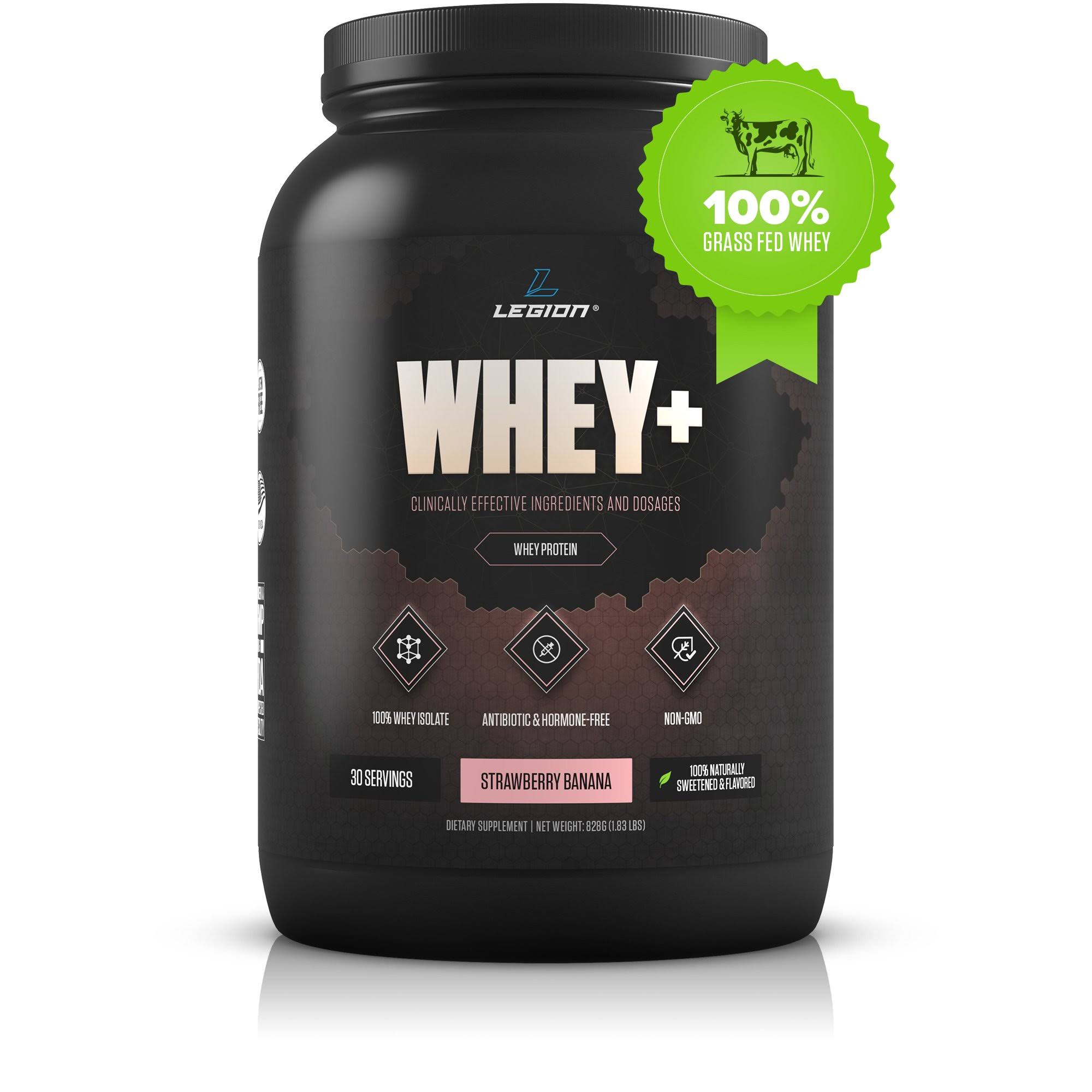Legion Whey+ Strawberry Banana Whey Isolate Protein Powder from Grass Fed Cows -