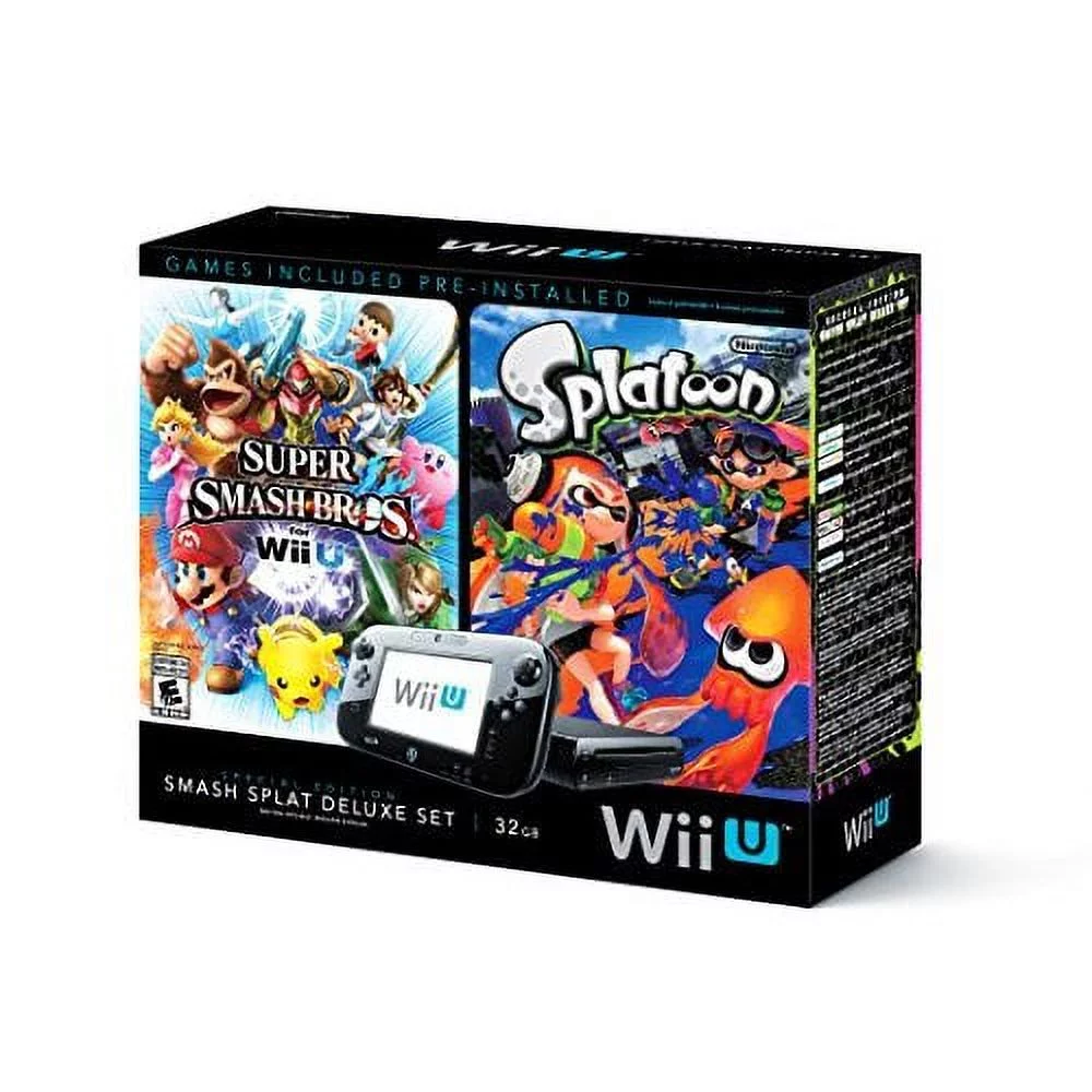 Used Wii U Super Smash Bros And Splatoon Bundle Special Edition Deluxe Set (Used)