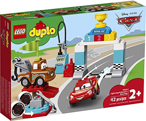 LEGO DUPLO Disney and Pixar Cars Lightning McQueen's Race Day 10924 Toddler Toy with Lightning McQueen and Mater