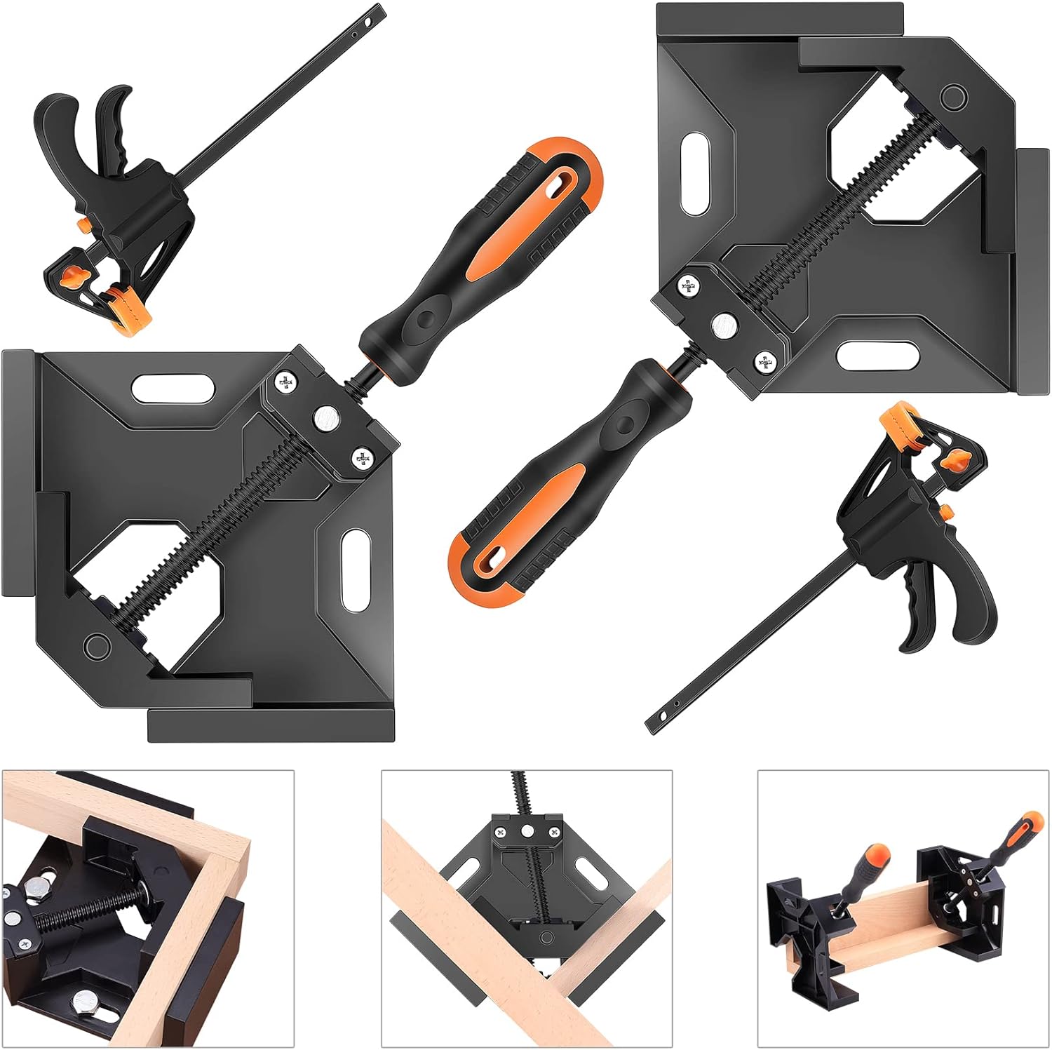 NAYE Right Angle Clamp,90 Degree Corner Clamps for Woodworking Jigs,Wood Clamps for Cabinet Frame Drawer