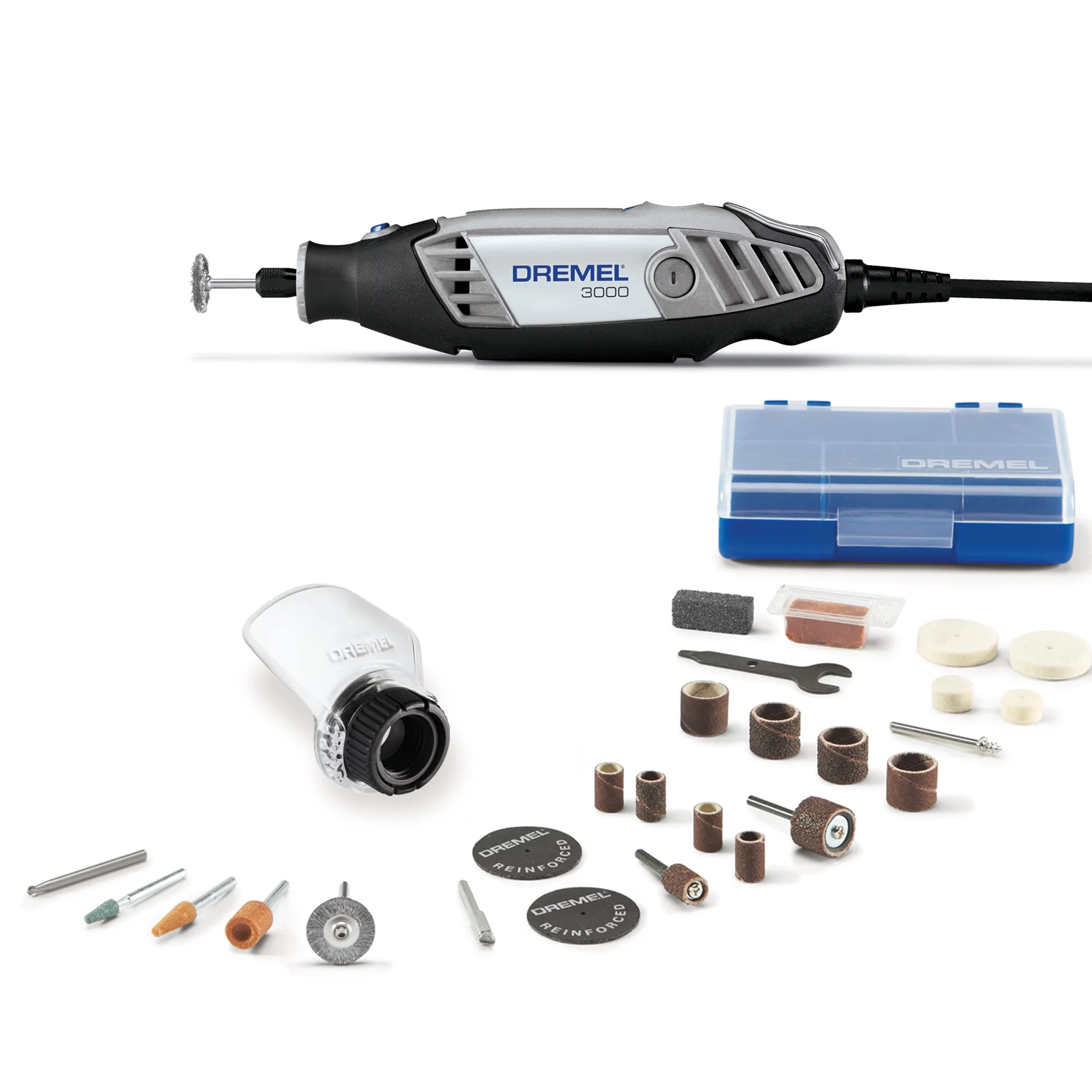 Dremel 3000-1/25 1.2 Amp Corded Variable Speed Rotary Tool, 1 Attachment and 25 Accessories, Perfect for Routing, Metal Cutting, Wood Carving