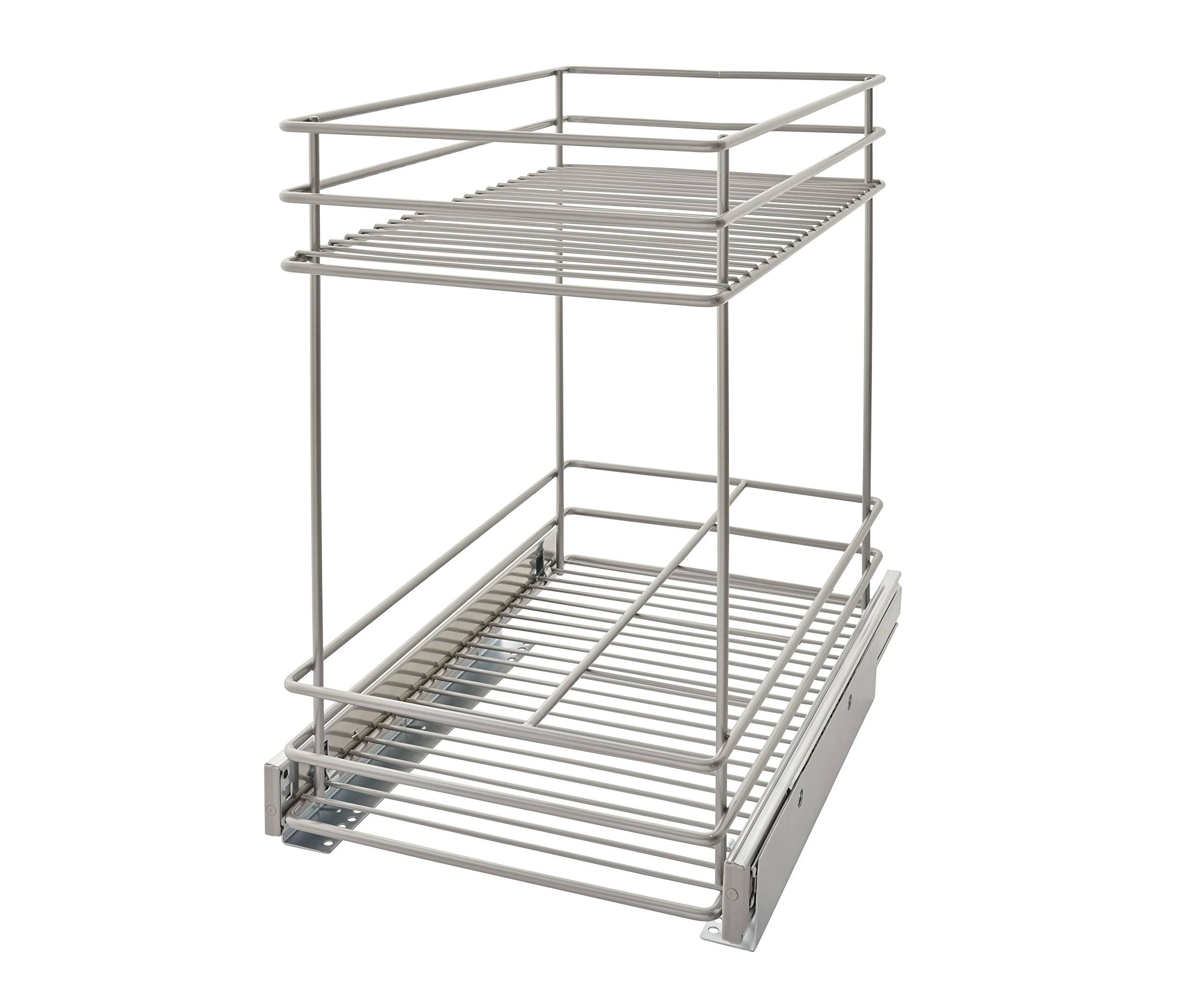 ClosetMaid 2 Tier Kitchen Cabinet Pull Out Drawer, Gray