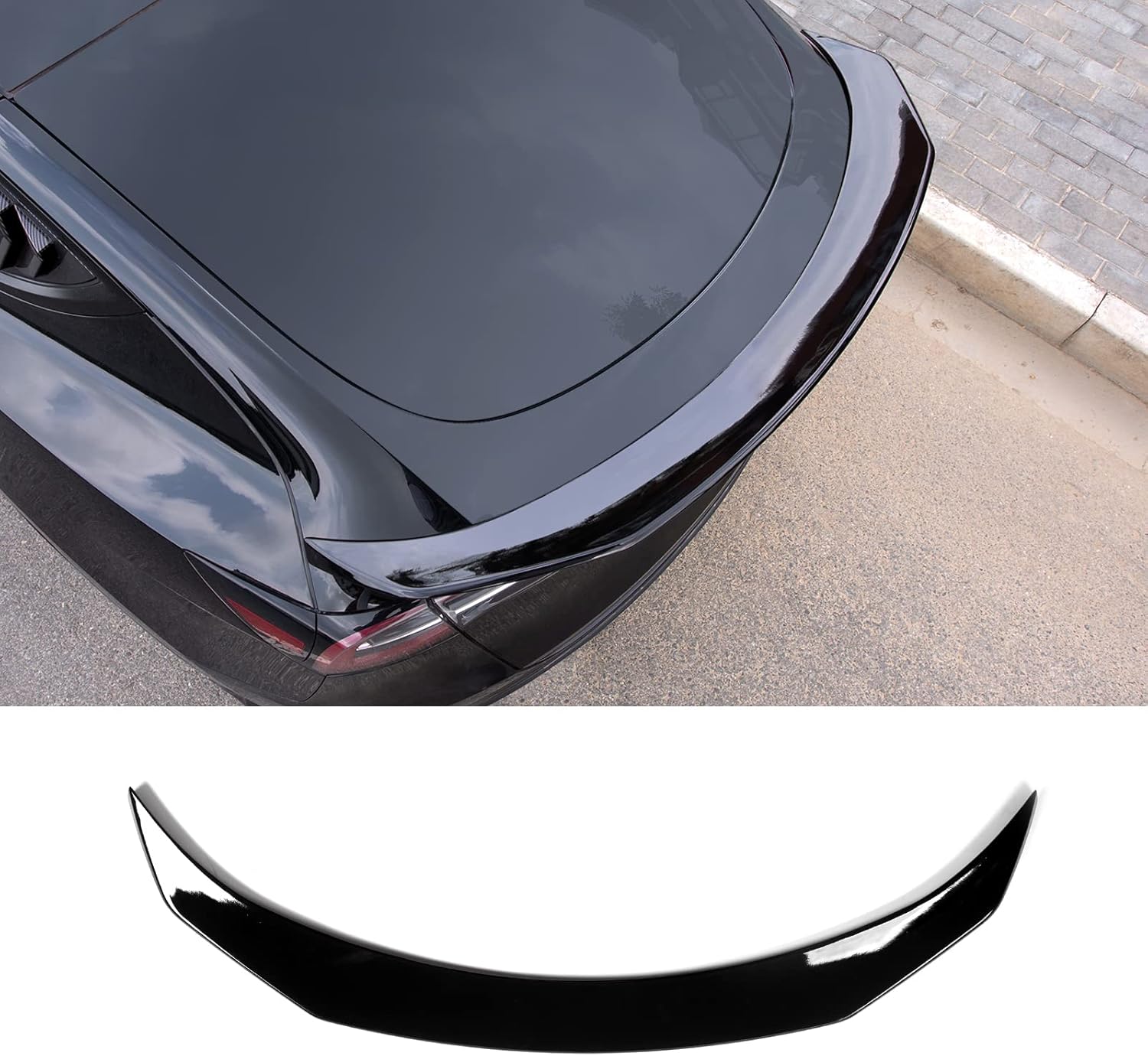 xipex Fit 2020 2021 2022 Tesla Model Y Spoiler Wing Performance Rear Trunk Lip Tail Car Styling Kits for Tesla Model Y Accessories (Matte Black)