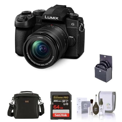 Panasonic LUMIX G95 Mirrorless Camera with LUMIX G Vario 12-60mm f/3.5-5.6 MFT Lens Bundle with 64GB Memory Card, Shoulder Bag, 58mm Filter Kit