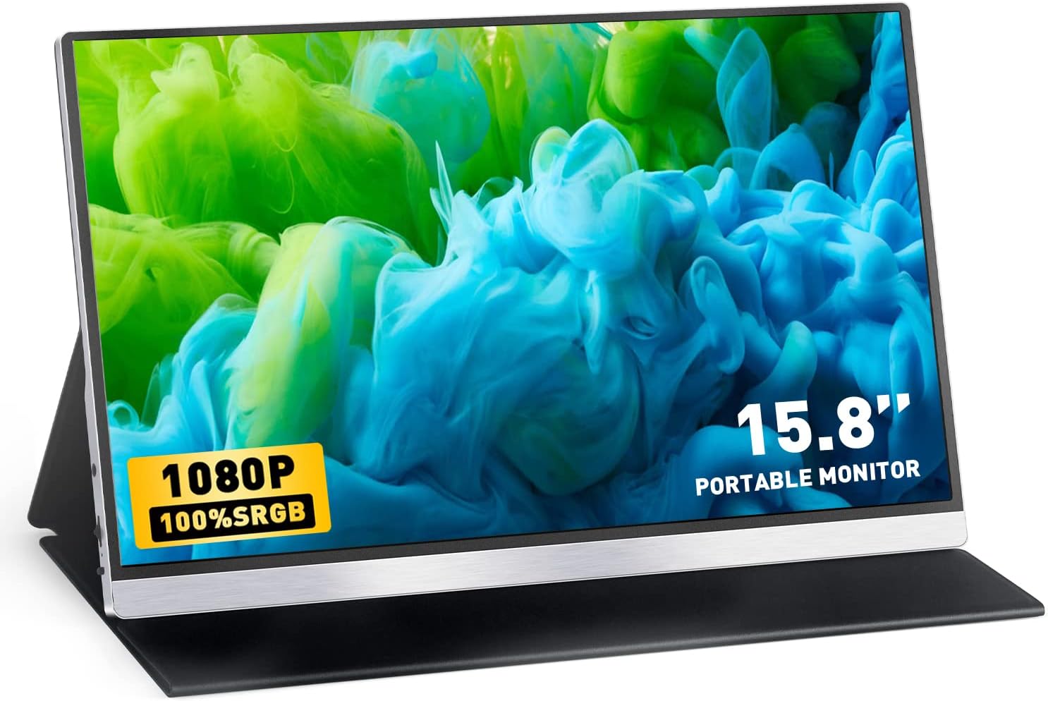 Portable Monitor，AYY 15.8'' 1080P FHD Freesync IPS 100% SRGB Gaming Monitor with Speaker,Vesa