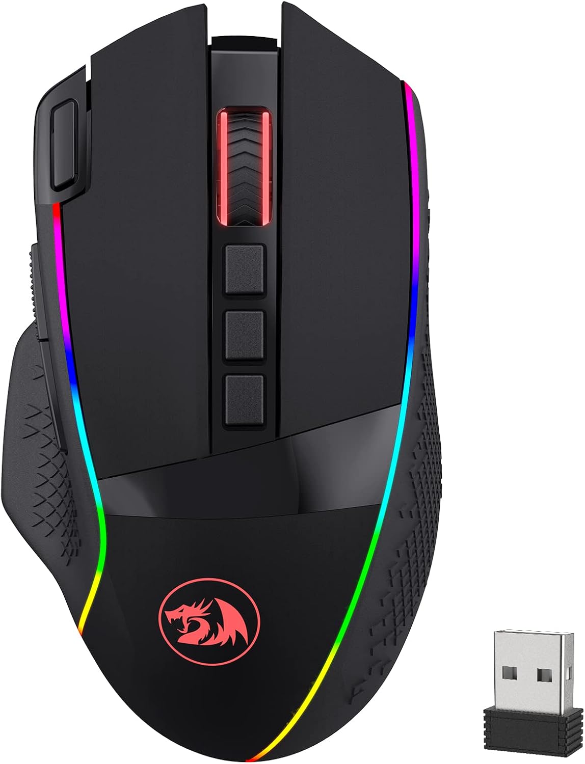Redragon M991 Wireless Gaming Mouse, 19000 DPI Wired/Wireless Gamer Mouse w/ Rapid Fire Key, 9 Macro Buttons