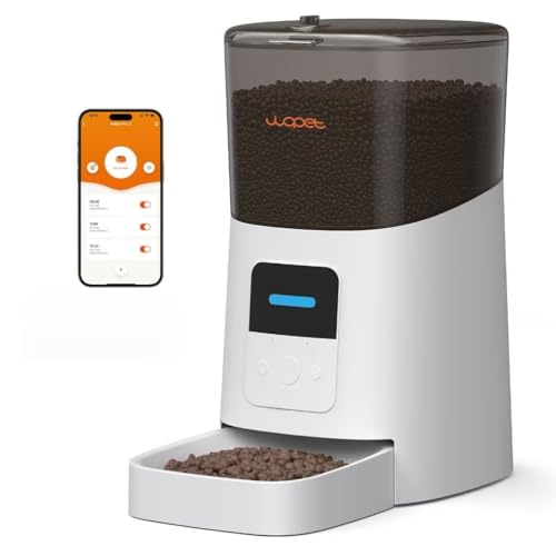 WOPET 6L Automatic Cat Feeder, WiFi Automatic Dog Feeder with APP Control for Remote Feeding