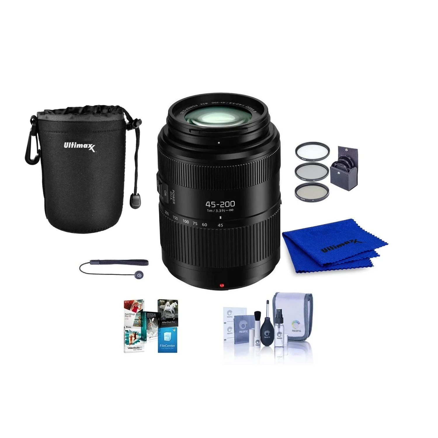 Panasonic Lumix G Vario 45-200mm f/4-5.6 II Lens Bundle