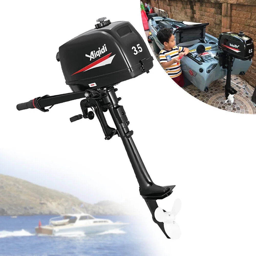 CNCEST 2-Stroke 3.5HP Outboard Motor Fishing Marine Boat Engine CDI Manual Starting