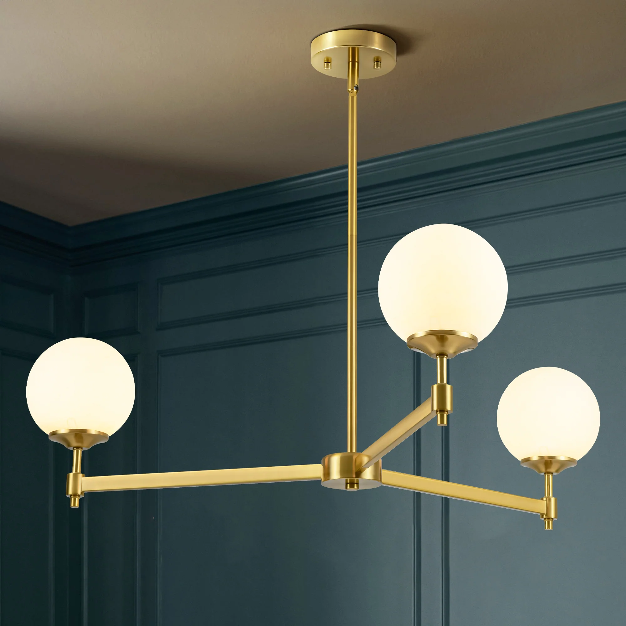 3-Light Dimmable Glass Modern Globe Chandelier (37)