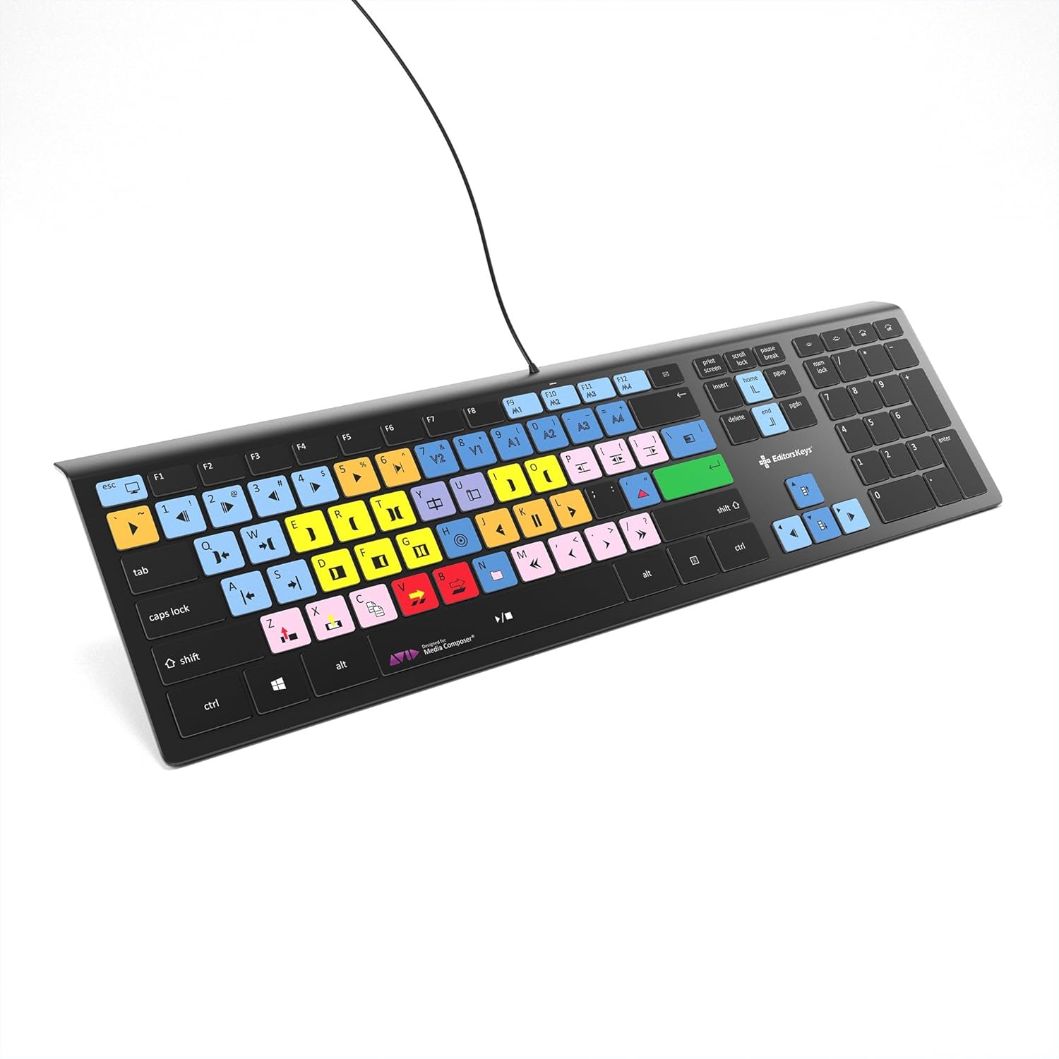 Avid Media Composer Keyboard | Backlit Keyboard for Windows PC | Editors Keys
