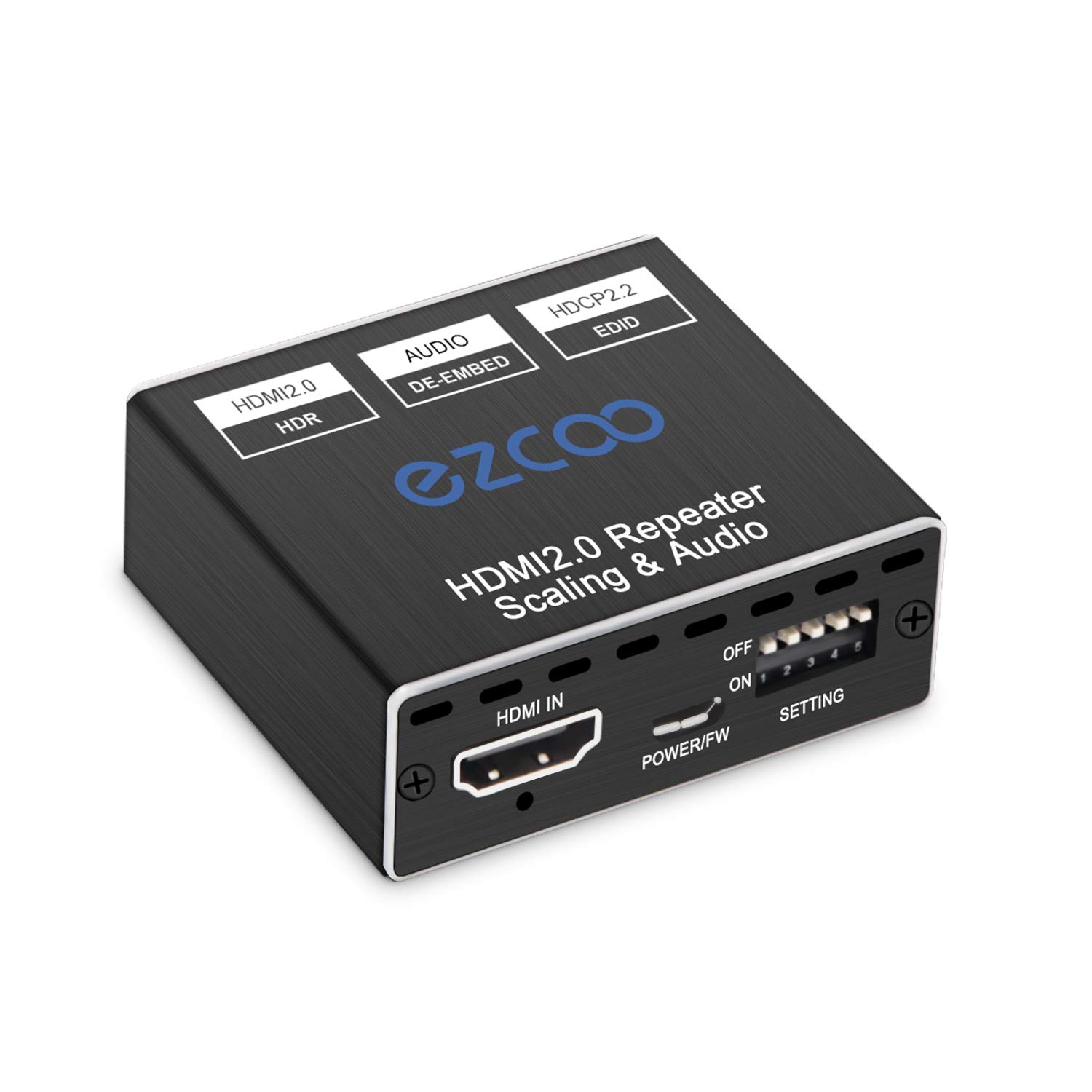 HDMI Splitter 1x1 Audio Extractor 4K 60Hz Atmos CEC EDID/Down-Scale/HDCP Switch Fit Various Video- SPDIF 5.1CH Optical Toslink,Stereo Audio Breakout